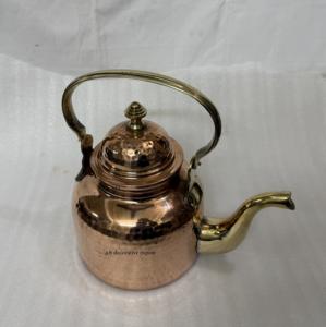 Modern Hand-Hammered Copper <b>Kettle</b> 1000ml Eco-Friendly with Lid Solid Brass Spout Handle Luxury Coffee/Tea Pot Pitcher Sale - Product Image 5