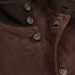 Chaqueta de Lona y Cuero de Gamuza para Hombre, Diseño Personalizado OEM, Logotipo Frontal, Resistente al Viento, Transpirable, Informal de Invierno - Product Image 5