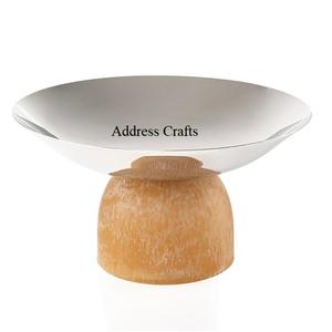 Bol à chocolat en métal argenté dernier bol à chocolat décoratif de concepteur tendance forme ronde luxe nouveau bol à chocolat base en résine - Product Image 2