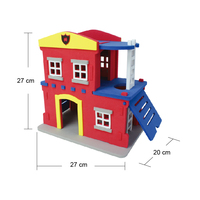 Ensemble de jeu de caserne de pompiers en mousse EVA souple, blocs de construction DIY, jouet éducatif pour enfants de 5 à 7 ans