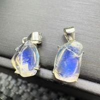 Pendentif en Pierre de Lune Arc-en-ciel Naturelle de Madagascar, Qualité Supérieure, Vente Directe Usine, Argent S925, Cristal à Fort Éclat, Design Minimaliste, Bijoux