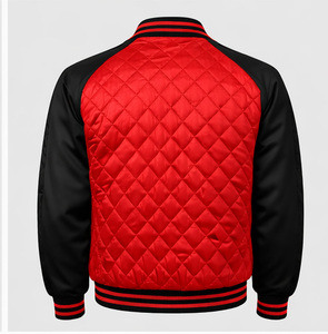 Veste universitaire matelassée OEM pour hommes, vente en gros, veste bomber de baseball, veste d'hiver légère rembourrée, logo brodé personnalisé - Product Image 5