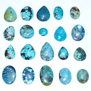 Lote al por mayor de piedras preciosas de cabujón suelto de turquesa tibetana Natural de calidad AAA +, lote de piedras preciosas de cabujón de tamaño libre para fabricación de joyería fina - Product Image 4