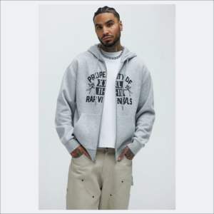 Sweat-shirts à capuche gris chiné de qualité supérieure, vente chaude, logo personnalisé en relief ou brodé, 100% coton, écologique, style urbain - Product Image 2