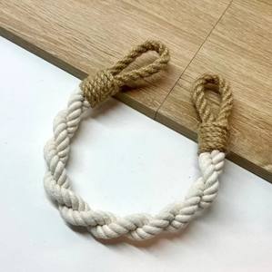 Abrazaderas para Cortinas de Cuerda de Algodón Blanco: Lazos de Yute Natural - Product Image 2