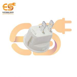 KCD1 T125 6A 250V AC Petit plastique rond blanc couleur 2 broches SPST Interrupteur à bascule - Product Image 6