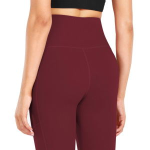 Leggings de sport taille haute respirants en polyester pour femme, contrôle du ventre, séchage rapide, 160g, vente en gros - Product Image 5