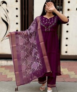 Casual <b>Long</b> Style 3 Piece Dupatta Clothing Modest <b>Dress</b> <b>Long</b> women wear top Sharara with dupatta festive wear - Product Image 2
