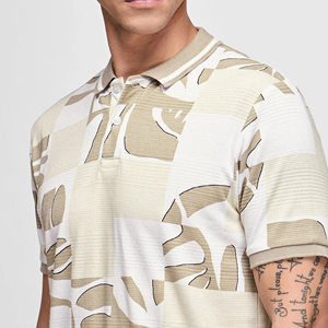 Custom New Design Sublimation logo And Short Sleeve High Quality Cotton Knitted T-Shirt Knit Top Golf Jacquard Men Polo Shirt - Product Image 6