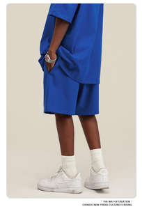 Rightdo Premium Qualité Hommes Femmes 440GSM 80% Coton 20% Polyester Cargo Shorts Oversize Streetwear High Street Heavyweight - Product Image 2