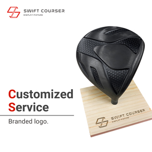 Présentoir d'accessoires de tête de golf en bois personnalisé pour comptoir - Product Image 5