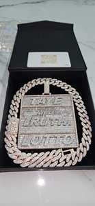 จี้เพชรสีขาวขนาด14K จี้เพชรแบบกำหนดเองเหมาะเหมาะเป็นอย่างยิ่งจี้แร็ปเปอร์น้ำแข็งและโมอิสซาไนต์ที่มีตัวอักษรที่กำหนดเอง - Product Image 4