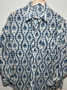 Chemise décontractée en coton imprimé à la main pour homme, élégante et tendance |   Collection de chemises à manches longues 100% coton à motifs floraux - Product Image 6