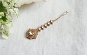 Cadena de eslabones chapada en oro de moda Maangtika joyería de moda de latón elegante para uso diario - Product Image 2