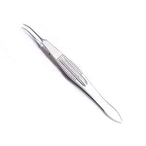 Pinces Castroviejo ophtalmiques courbées en acier chirurgical Caronia pour micro-chirurgie manuelle, micro-pinces de suture 0,5 mm, vente en gros - Product Image 6