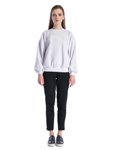 Jersey extragrande de algodón polar de alta calidad, Sudadera de cuello redondo para mujer, personalizado, liso, hombro caído, cuello en V, Tie Dye, Invierno - Product Image 4