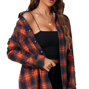 Camisa de algodón de ajuste fácil último estilo algodón hecho nueva llegada agujas antiarrugas sólido de talla grande transpirable Mujer manga completa - Product Image 6