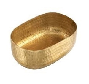 Bol de service plaqué laiton classique dernière arrivée dessus de table fantaisie fait à la main en gros Restaurant bol de service plaqué laiton classique - Product Image 5