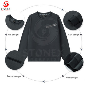 Sudadera con capucha personalizable Cool Men's Cotton Heavy Weaving Technique Logo Print - Product Image 3