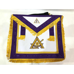 MASONIC GRAND LODGE Master Mason Delantal Puños con Collar de Cadena Púrpura - Product Image 3