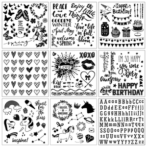 Kit de pegatinas metálicas DIY, juego de calcomanías de transferencia por presión para álbumes de recortes, tarjetas y manualidades - Product Image 5