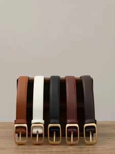 Cinturones de Cuero Vacuno Genuino Marrón y Negro al por Mayor, Hebilla de Aleación de Acero, Longitud Personalizada, para Hombres y Mujeres, Formales - Product Image 2