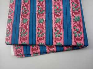 Tela con estampado de bloque de mano de gasa de algodón hecha a mano india a rayas para vestido, Material para hacer vestidos, tela de vestido de verano para mujer - Product Image 6