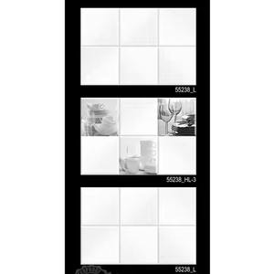 Carreaux de mur en céramique imprimés HD blancs de cuisine de restaurant 12x18in 30x45cm finition émaillée brillante disponible à la vente - Product Image 2