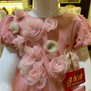 2024 nuevo diseño elegante estampado Floral patrón satén vestido y Diadema conjunto para niñas para la temporada de primavera - Product Image 6