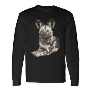 Camiseta de manga larga Wild Dog Making Eye Contact para fanáticos de Wild Dog - Product Image 1