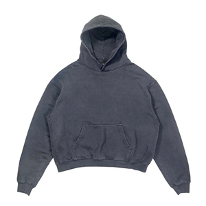 2025 Heavyweight 100% Coton Pull Over Acid Wash Hoodie Disponible en différentes couleurs et tailles Acid Wash Sweats à capuche surdimensionnés pour hommes - Product Image 1