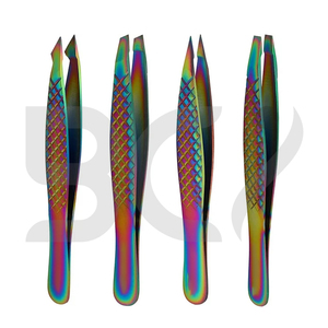 Pince à épiler inclinée en acier inoxydable, outil de précision durable pour les sourcils et l'élimination des poils incarnés du visage, unisexe pour femmes et hommes - Product Image 5