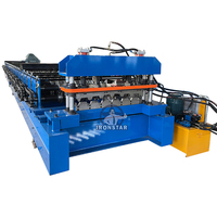 Équipement de profilage de tôles pour planchers métalliques en acier HB55 de type interverrouillable à queue de pie à grande vitesse, machine de fabrication de tôles métalliques de 2,5 pouces 1,5B