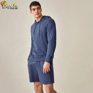 Pull à capuche d'été personnalisé unisexe et ensemble de shorts de jogging en coton pour hommes Active Bottoms survêtement personnalisable - Product Image 3