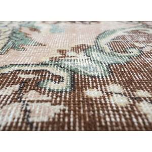 Tapis en laine noué à la main beige-brun vintage pour la maison - Idéal pour salon, couloir, entrée, chambre d'adolescent - Motif médaillon rectangulaire en puzzle - Product Image 3