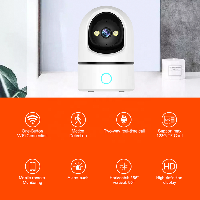 Best Quality 1080p Wifi Pet/Baby Monitoring Ip Camera Smart Wireless Smart Tracking Baby Monitor Night Vision H.264 Video