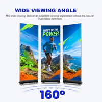 Pantalla LED Publicitaria Ultra Delgada P2.5 de 640*1920 mm, Pantalla LED Plegable Portátil de Alta Definición para Gimnasios y Deportes