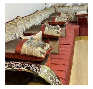 โซฟาสไตล์มาจลิสแบบอาหรับ ดีไซน์คลาสสิก ชุดห้องนั่งเล่นหรูหรา ที่นั่งเข้ามุมสุดหรู ดีไซน์ประหยัดพื้นที่ - Product Image 1