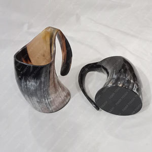 Jarra de cerveza de cuerno de búfalo grande disponible para suministro al por mayor a granel de una pieza - Product Image 3