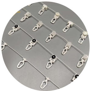 Glissières de rail de <span class=keywords><strong>rideau</strong></span> en plastique en forme de S, ondulées, avec ruban adhésif, accessoires pour usage domestique, vente en gros - Product Image 1