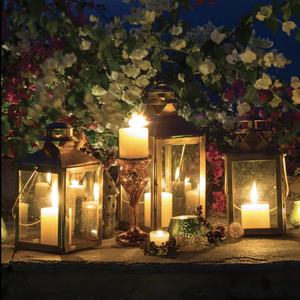 Latón antiguo Metal vidrio al aire libre Halloween candelabros linternas y tarros hecho a mano duradero decoración del hogar - Product Image 4