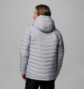 แจ็คเก็ตพัฟเฟอร์กันลมสีเทาแบบสบายๆ สำหรับฤดูหนาว ผลิตในปากีสถาน พร้อมโลโก้สั่งทำพิเศษ มีกระเป๋า - Product Image 5