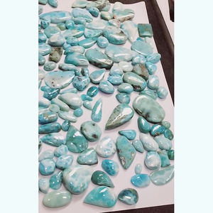 150 ชิ้นธรรมชาติ Larimar 16 มม.ถึง 45 มม.รูปไข่ Pear แฟนซี Cabochon 2955 กะรัต Lot Iroc ขาย คุณภาพสูง larimar พลอยหลวม - Product Image 1