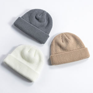 Bonnet brodé côtelé épais en vente en gros Bonnets à tricoter personnalisés Chapeaux avec logo Bonnet en acrylique à revers - Product Image 6