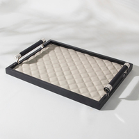 Plateau de service rectangulaire en bois haut de gamme pour desserts, idéal pour hôtels de luxe, décoration de table, salle à manger, salon, café
