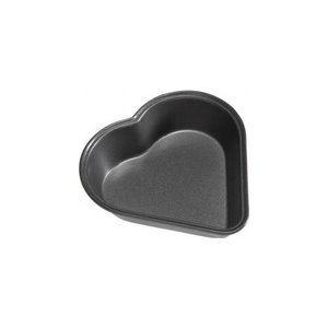 LA DOLCETTERIA 5076 Juego de Moldes para Pastel en Forma de Corazón de Aluminio Antiadherente, 2 Piezas (10 cm) para Platos y Moldes para Hornear GP y ME - Product Image 1