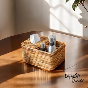 ตะกร้าเก็บของหวายธรรมชาติทำมือ Artex Green Earth รูปทรงวงรี ดีไซน์ทันสมัย เป็นมิตรกับสิ่งแวดล้อม ผลิตในเวียดนาม - Product Image 4