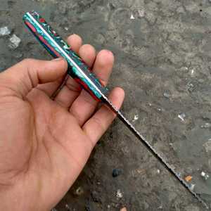 มีดเชฟมืออาชีพทำจากเหล็ก12rc ขนาด8นิ้วปลอกหนังที่มีดแกะสลักจากเรซิน - Product Image 6