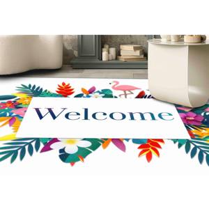 พรมต้อนรับลายดอกไม้ พรมพิมพ์ลาย พรมสั่งทำพิเศษ พรมลายพฤกษศาสตร์ พรมขนนุ่ม - Product Image 3