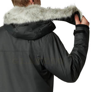 2023 hommes imperméable écologique respirant coupe-vent toile Parkas veste couleur unie à capuche décontracté Streetwear pour l'hiver - Product Image 5
